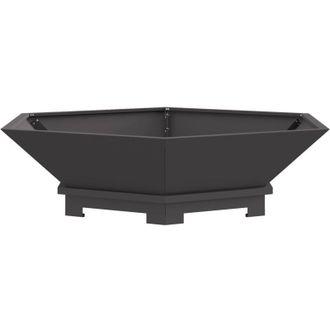 vidaXL Vidaxl - Hoguera Negro 100 X 100 X 28 Cm Acero Laminado En Fr&iacute;o