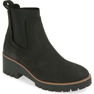 Blondo Dyme Waterproof Chelsea Boot in Black Nubuck at Nordstrom, Size 7.5