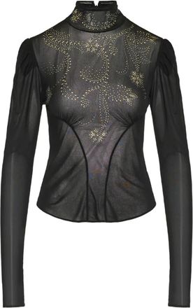 Paco Rabanne Top a maniche lunghe - Nero