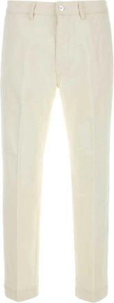 Nine In The Morning Tim Pant - Heren - Slim Fit Broeken - Wit - W34 - Katoen - Broeken