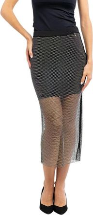 Patrizia Pepe Skirts - Dames - Midirokken - Zwart - XS - Polyester - Rokken
