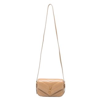 Saint Laurent Bolso Cruzado Loulou Toy - Bags - Mujer - Beige - ONE SIZE