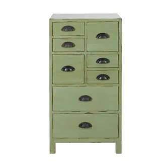 Maisons du monde Unidad de almacenamiento de varios cajones en madera de salvia