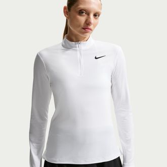 Nike Womens Victory Dri-FIT 1/4-Zip Golf Top in White | HF6586-100