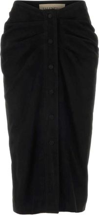 Valentino Garavani Gonna Pelle - female - Valentino Garavani - Midi Skirts - Black - XS - Skirts