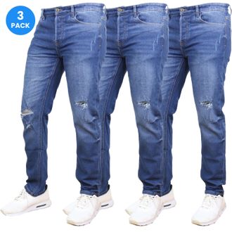 Blue Ice Mens Stretch Ripped Jeans-3 Pack