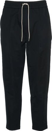 Dr&ocirc;le de Monsieur Le Pantalon Cropped - Heren - Sweatpants - Zwart - S - Wol - Broeken