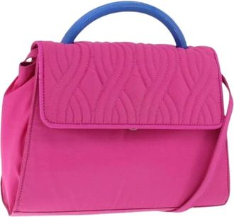 Fendi Pre-owned Handbags, female, Pink, Size: ONE SIZE Pre-owned Nylon Handbag