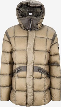 C.P. Company Kurze Steppjacke aus technischem Stoff mit Stehkragen