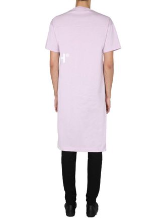 AMBUSH Logo Print Cotton Dress - Pink