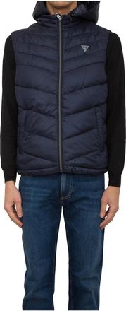 Guess Giubbotti Blu - Heren - Bodywarmers - Blauw - M - Polyester - Jassen