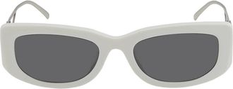 Prada Dark Gray Rectangular Ladies Sunglasses PR 14YS 1425S0 53