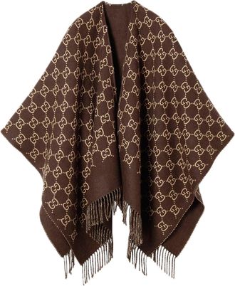 Gucci GG WOOL JACQUARD CAPE - Gucci - Woman