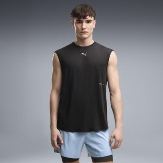 Puma Top da uomo smanicato dalla vestibilit&agrave; comoda Brightstride CLOUDSPUN, Abbigliamento, Nero, 3XL