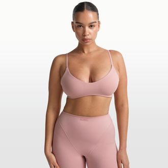 Nike Womens SKIMS Matte Micro-Scoop Bra in Pink | BRSPT5120-HIM