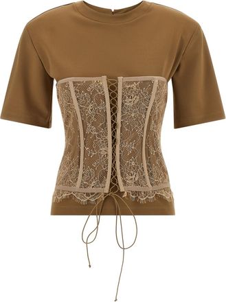 Giuseppe Di Morabito Brown Bustier T-shirt