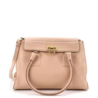 Ferragamo Lotty Satchel Leather Medium