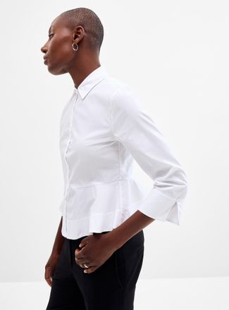 HUGO BOSS Womens Embralla peplum shirt