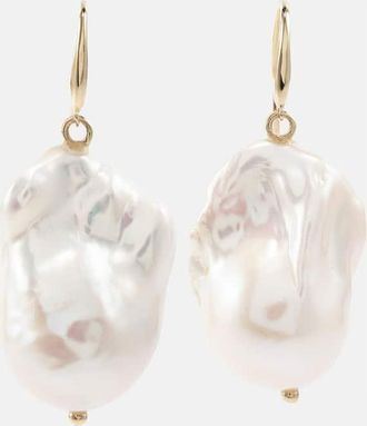 Mateo Bijoux 14kt gold drop earrings with baroque pearls