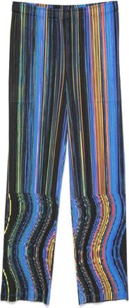 Issey Miyake Warp Broeken - Dames - Straight fit broeken - Veelkleurig - M - Polyester - Broeken