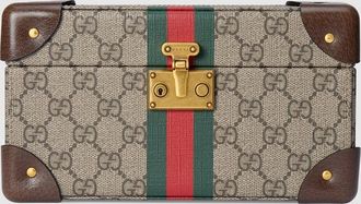 Gucci Savoy Small Rigid Watch Case, Beige, GG Canvas