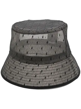 Red Valentino polka dot-print bucket hat - Black