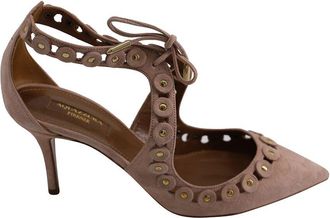 Aquazzura Womens Suede Theo Studs (Authentic Pre-Loved)