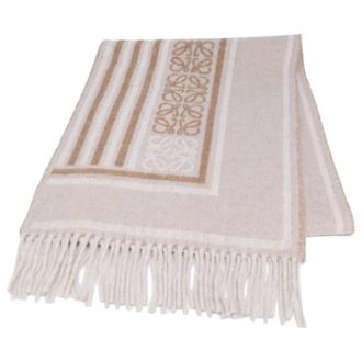 Loewe Pre-owned Scarves, female, Beige, Size: ONE SIZE Pre-owned Scarf