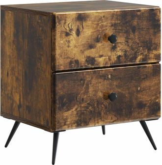 vidaXL Armario De Noche Roble Ahumado 43 X 34,5 X 47,5 Cm Vidaxl