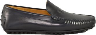 A.Testoni Leren Mocassin Schoenen met Rubberen Zool - Heren - Loafers - Zwart - 40 EU - Leer - Schoenen