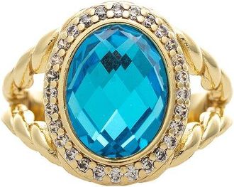 Rivka Friedman 18K Plated Cz Cocktail Ring