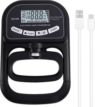 OEM Handdynamometer - Digital - 120 Kg - Lcd Display - Bluetooth - 3 Finger Positions - Ergonomic Grip - 1 Unit