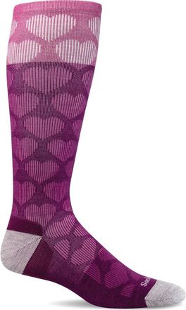 Sockwell Heart Throb Compression Socks in Violet at Nordstrom, Size Small/medium