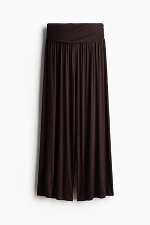 H&M Viskosehose mit Raffungen - Dunkelbraun
