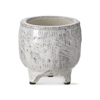 Tag Laguna Textured Footed Planter White Glazed Terracotta at Nordstrom