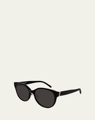 Saint Laurent SL M39 Rounded Acetate Sunglasses