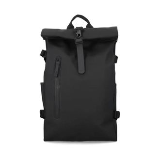 Rains Stylish Rolltop Backpack - male - Rains - Backpacks - Black - ONE SIZE - Bags