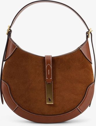 Ralph Lauren Borsa a spalla in suede e pelle - POLO RALPH LAUREN - gender_Woman