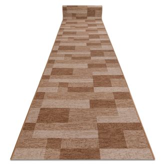 RugsX RugsX Anti-Slip Icona Runner in Beige | Size: 100 cm x 490 cm