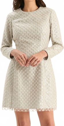 Tyler B&ouml;e Jacquilyn Overlay Mini Dress In Silver Pearl
