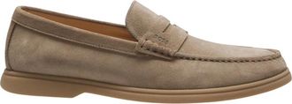 HUGO BOSS Sienne Loafer - Heren - Loafers - Beige - 41 EU - Leer - Schoenen