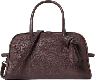 Jacquemus Structured Brown Leather Il Piccolo Turismo Handbag