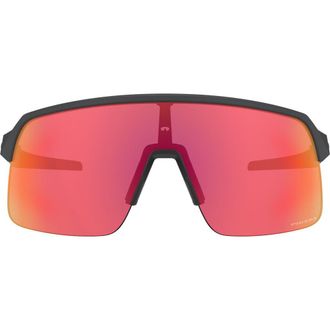 Oakley Sutro Lite 139mm Prizm Wrap Shield Sunglasses in Rubber Black at Nordstrom