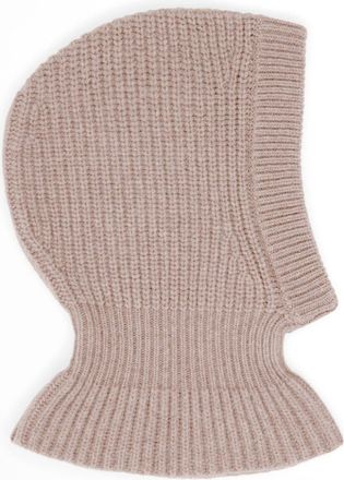 Christophe Lemaire ribbed-knit lambs wool balaclava - unisex - Lambs Wool - M - Neutrals