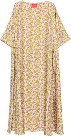 La DoubleJ Abito in seta a fiori - Rosa