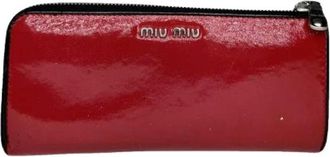Miu Miu Pre-owned Leather Wallet - Dames - Vintage Accessoires - Rood - ONE Size - Leer - Vintage