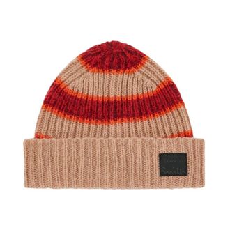 Paul Smith Ribbed Knit Beanie - Dames - Hoeden - Beige - ONE Size - Wol - Accessoires
