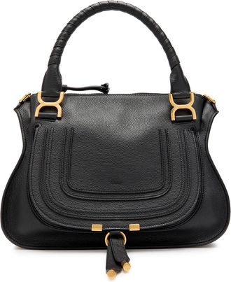 Chlo&eacute; Marcie Medium Grained Leather Tote bag - Black - One Size