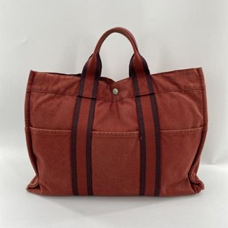 Herm&egrave;s Red Color Tote Bag (Pre-Owned)