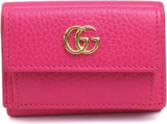 Gucci Tweedehands leren portemonnees - Dames - Vintage Accessoires - Roze - ONE Size - Leer - Vintage